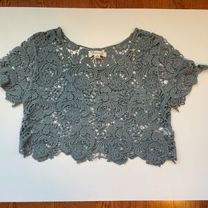 Forever 21 Crochet Fairycore Crop Top Size Small
